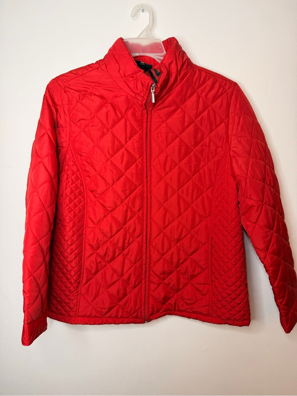Jane Ashley Red Quilted Puffer Jacket
